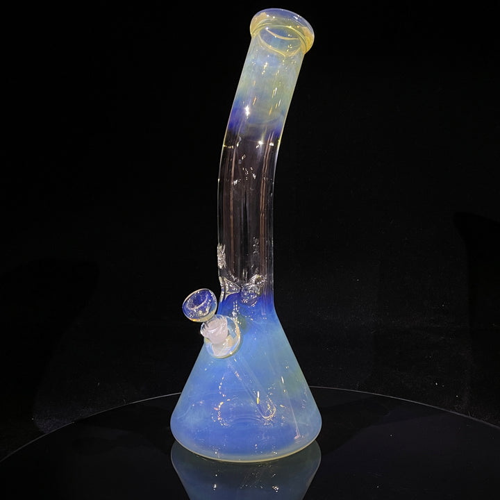 15" Fumed Bent Neck Beaker Bong Glass Pipe Mary Jane's Glass