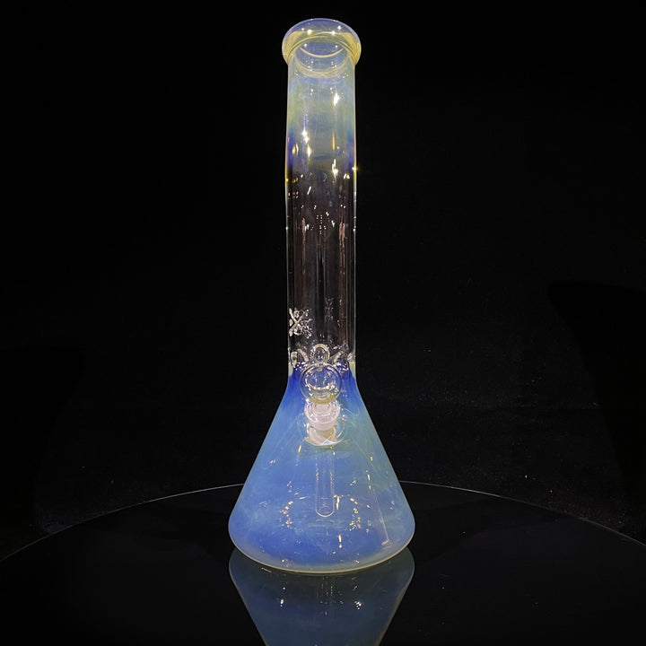 15" Fumed Bent Neck Beaker Bong Glass Pipe Mary Jane's Glass