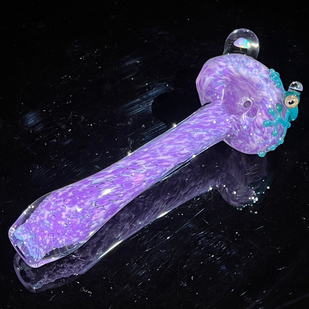 Purple Fancy Opal Frog Spoon Glass Pipe Beezy Glass