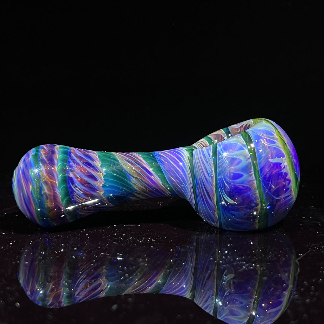 Purple Tie Dye Spoon Glass Pipe Jedi Glassworks   