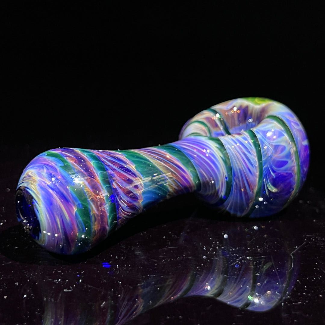 Purple Tie Dye Spoon Glass Pipe Jedi Glassworks   