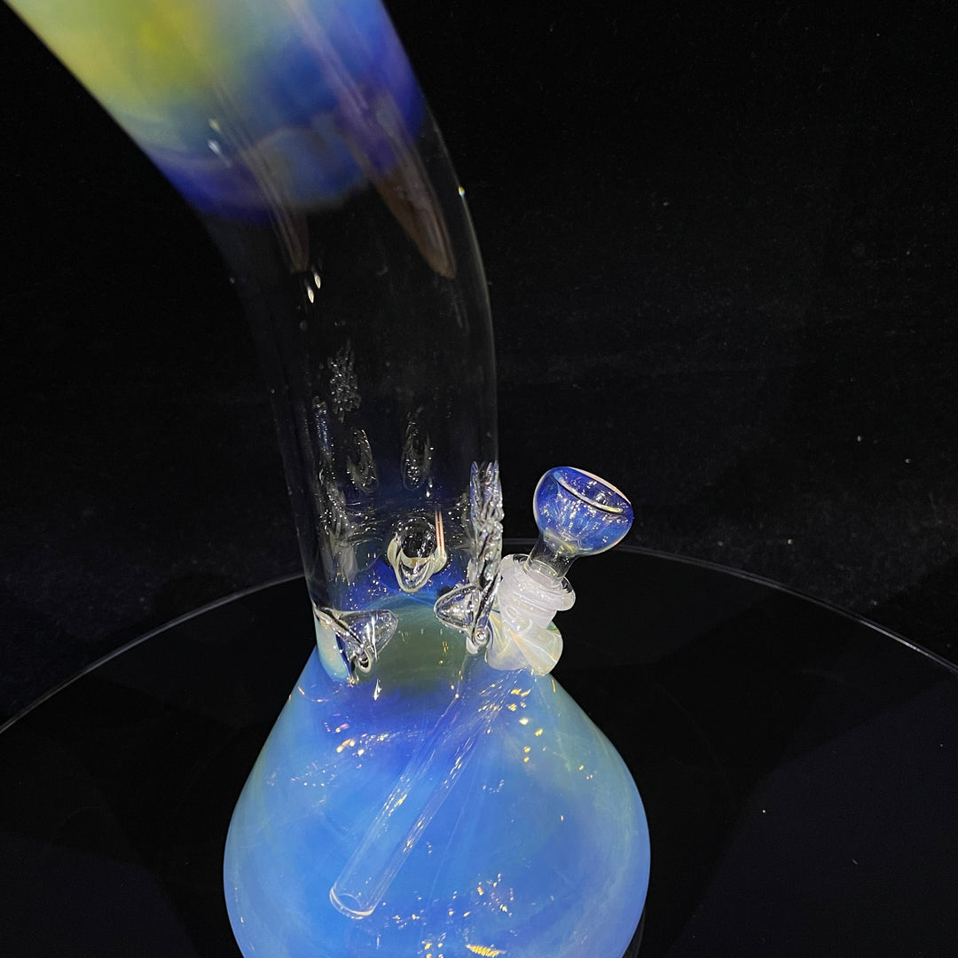 15" Fumed Bent Neck Beaker Bong Glass Pipe Mary Jane's Glass