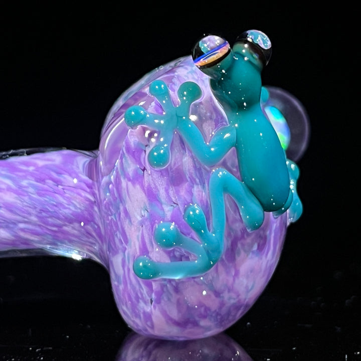 Purple Fancy Opal Frog Spoon Glass Pipe Beezy Glass