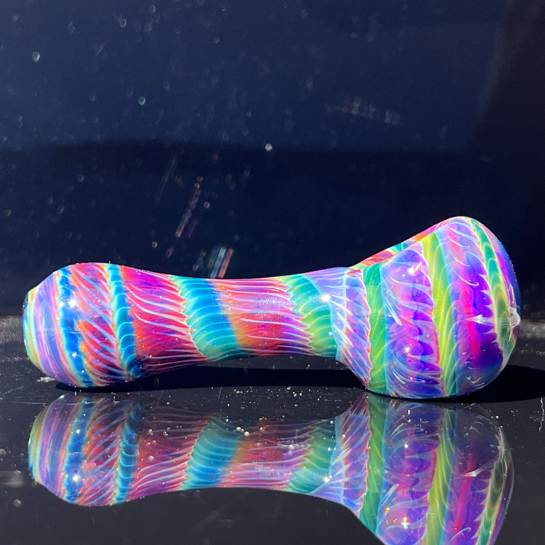 Purple Tie Dye Spoon Glass Pipe Jedi Glassworks   