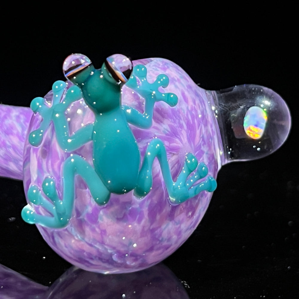 Purple Fancy Opal Frog Spoon Glass Pipe Beezy Glass