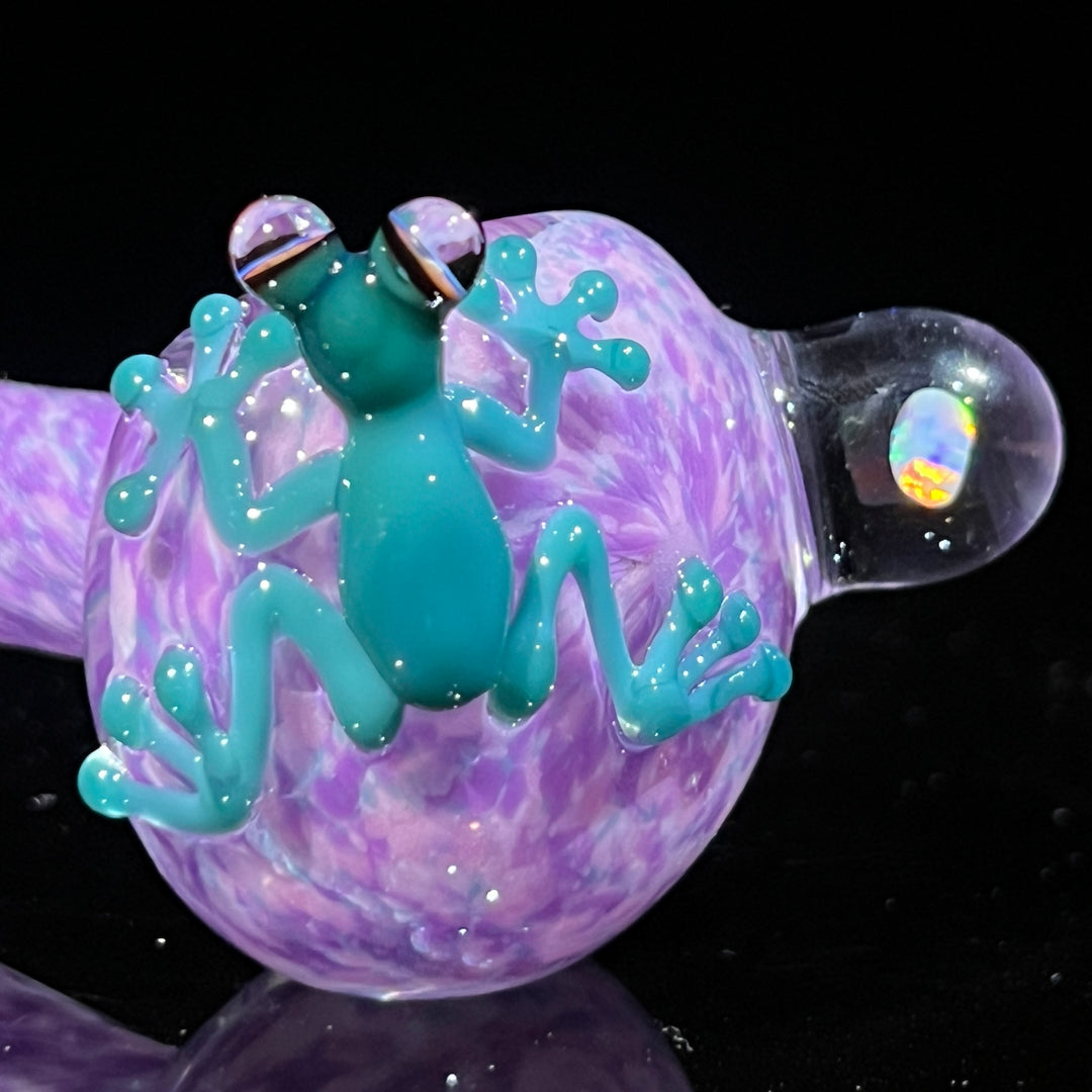 Purple Fancy Opal Frog Spoon Glass Pipe Beezy Glass