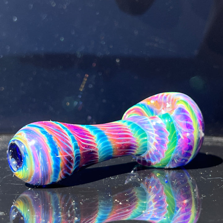 Purple Tie Dye Spoon Glass Pipe Jedi Glassworks   