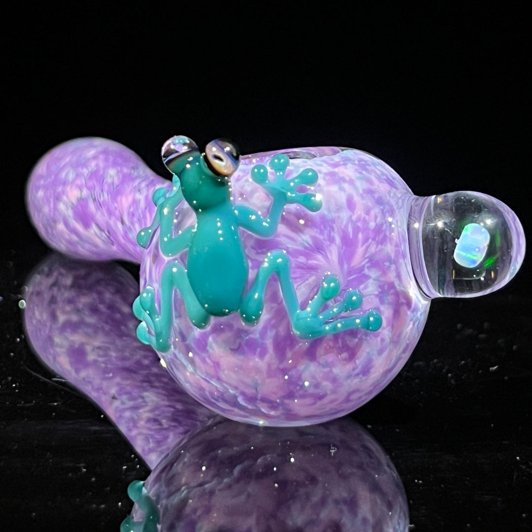 Purple Fancy Opal Frog Spoon Glass Pipe Beezy Glass