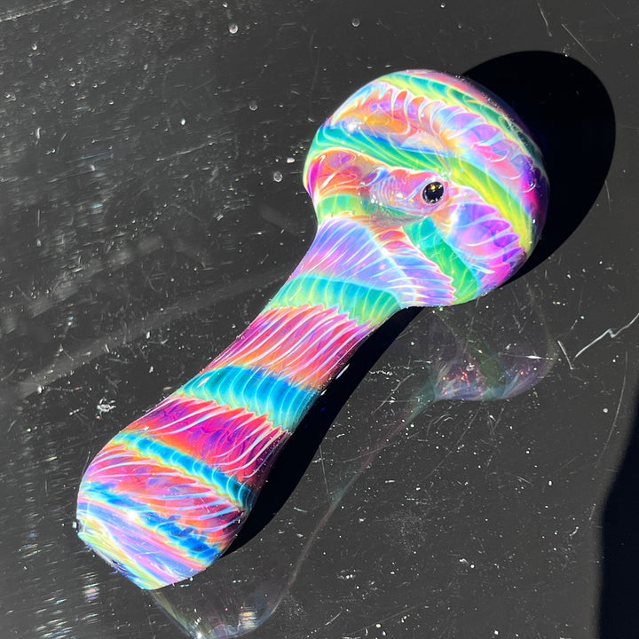 Purple Tie Dye Spoon Glass Pipe Jedi Glassworks   