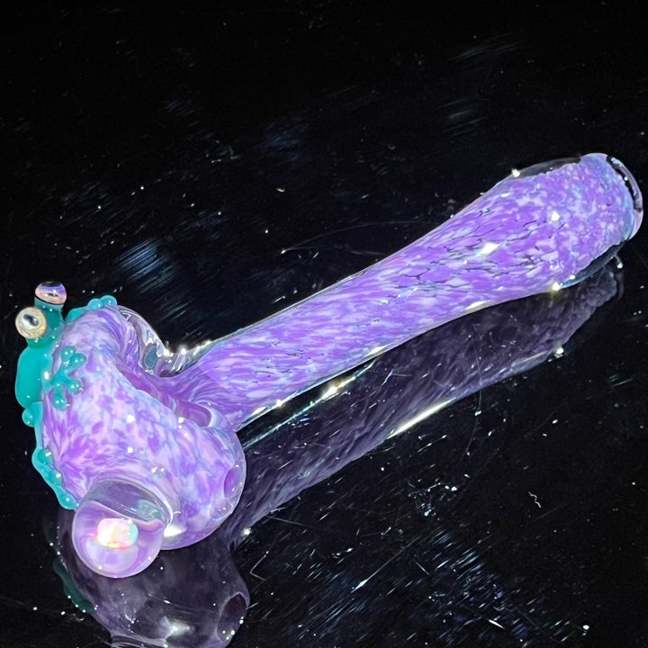 Purple Fancy Opal Frog Spoon Glass Pipe Beezy Glass