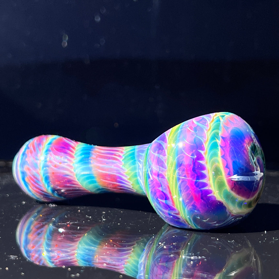 Purple Tie Dye Spoon Glass Pipe Jedi Glassworks   