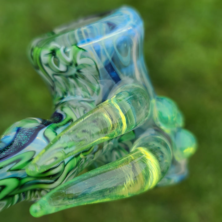 Horned Dichro Hammer Glass Pipe Jeff Cooper   