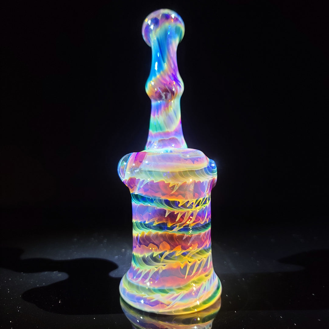 Purple Tye Dye Sherlock Bubbler Glass Pipe Jedi Glassworks   