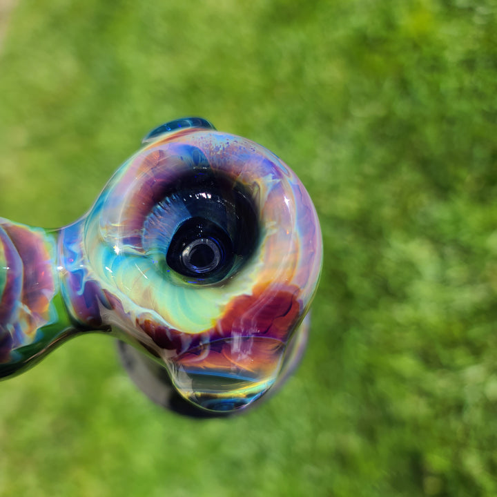 Purple Tye Dye Sherlock Bubbler Glass Pipe Jedi Glassworks   