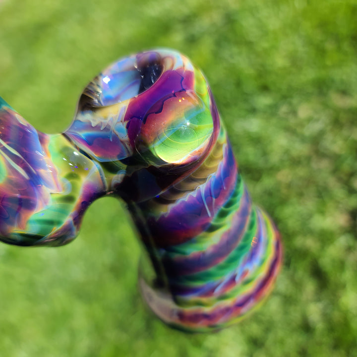 Purple Tye Dye Sherlock Bubbler Glass Pipe Jedi Glassworks   