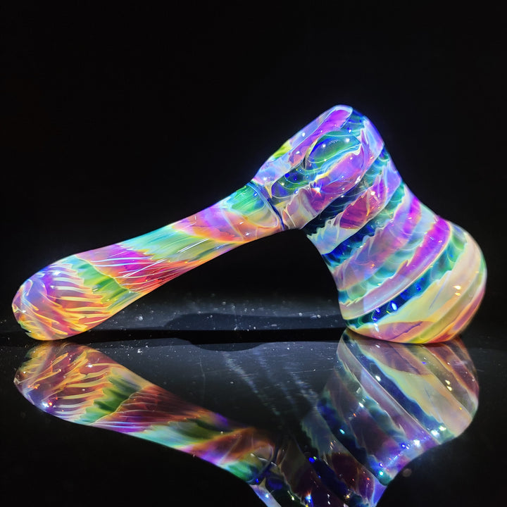 Purple Tye Dye Hammer Bubbler Glass Pipe Jedi Glassworks   