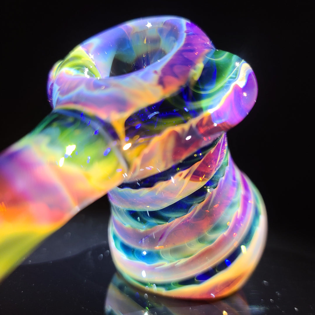 Purple Tye Dye Hammer Bubbler Glass Pipe Jedi Glassworks   