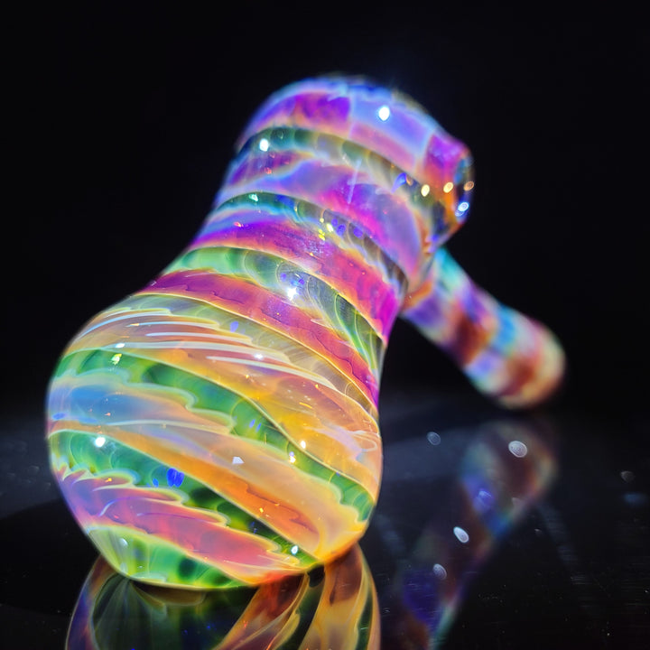 Purple Tye Dye Hammer Bubbler Glass Pipe Jedi Glassworks   