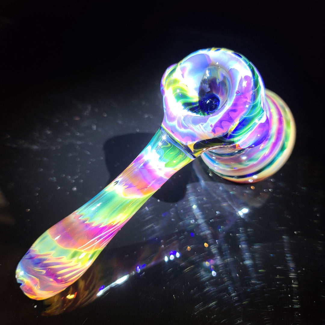 Purple Tye Dye Hammer Bubbler Glass Pipe Jedi Glassworks   