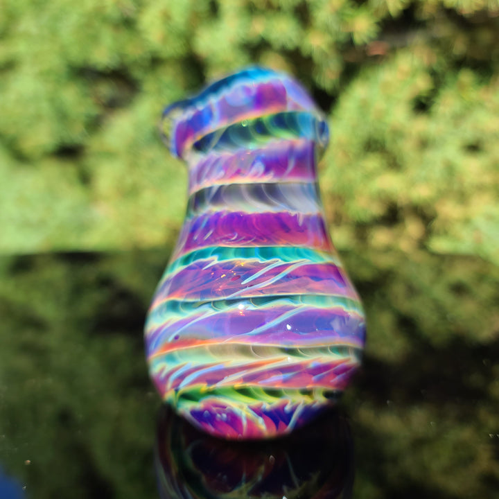 Purple Tye Dye Hammer Bubbler Glass Pipe Jedi Glassworks   