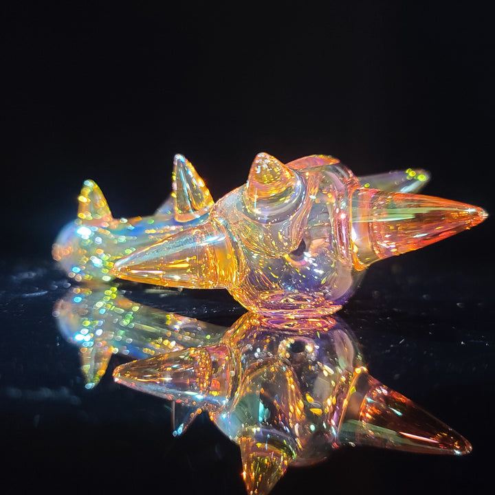 Metallic Fume Gold Spike Spoon Glass Pipe Kevin McMurray   