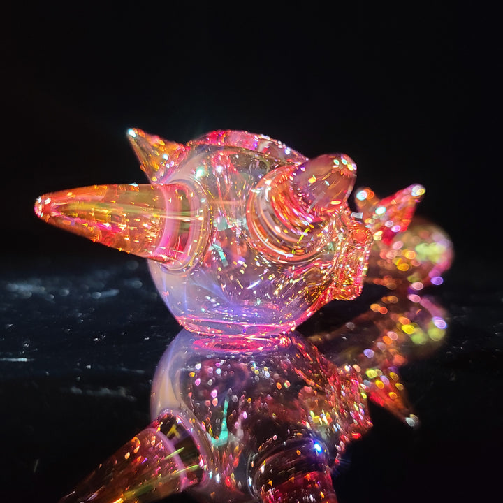 Metallic Fume Gold Spike Spoon Glass Pipe Kevin McMurray   