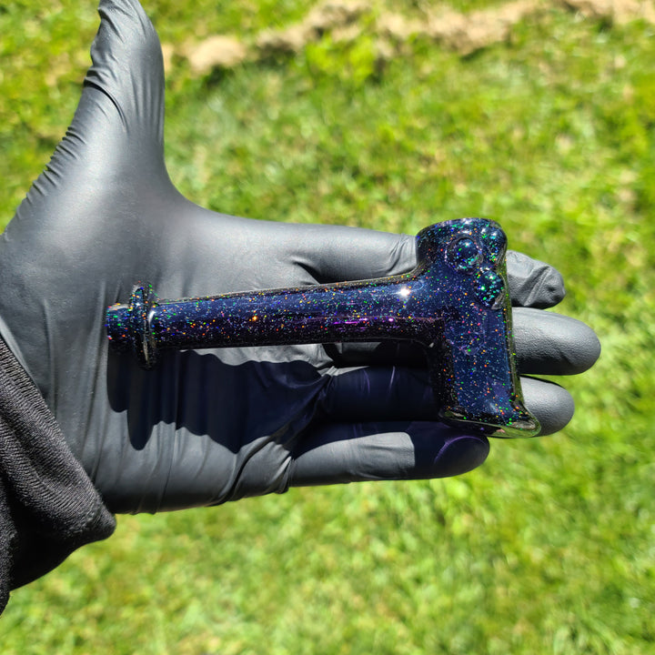 Midnight Sky Crushed Opal Hash Hammer Glass Pipe KOP Glass   