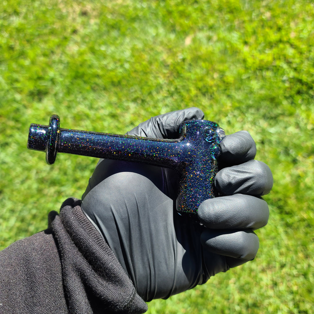 Midnight Sky Crushed Opal Hash Hammer Glass Pipe KOP Glass   