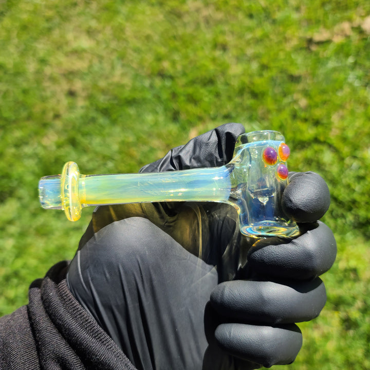 Silver Fumed Hash Hammer Glass Pipe KOP Glass   