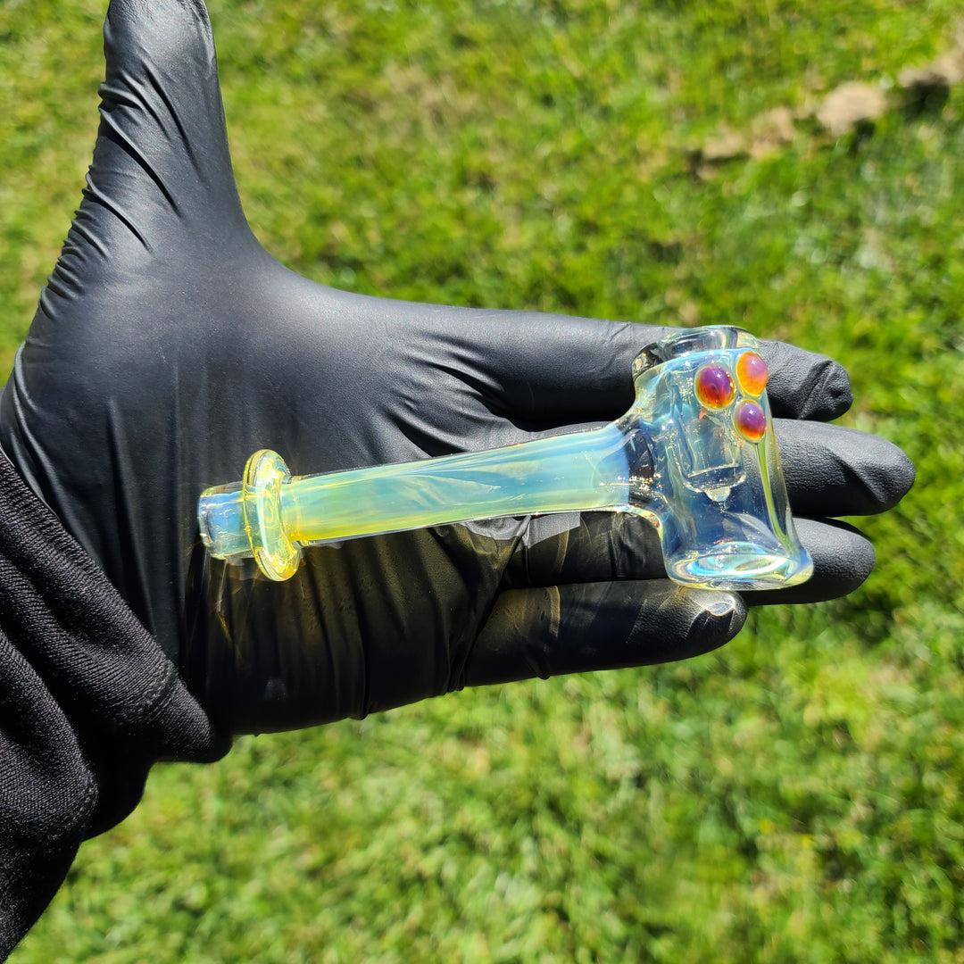 Silver Fumed Hash Hammer Glass Pipe KOP Glass   