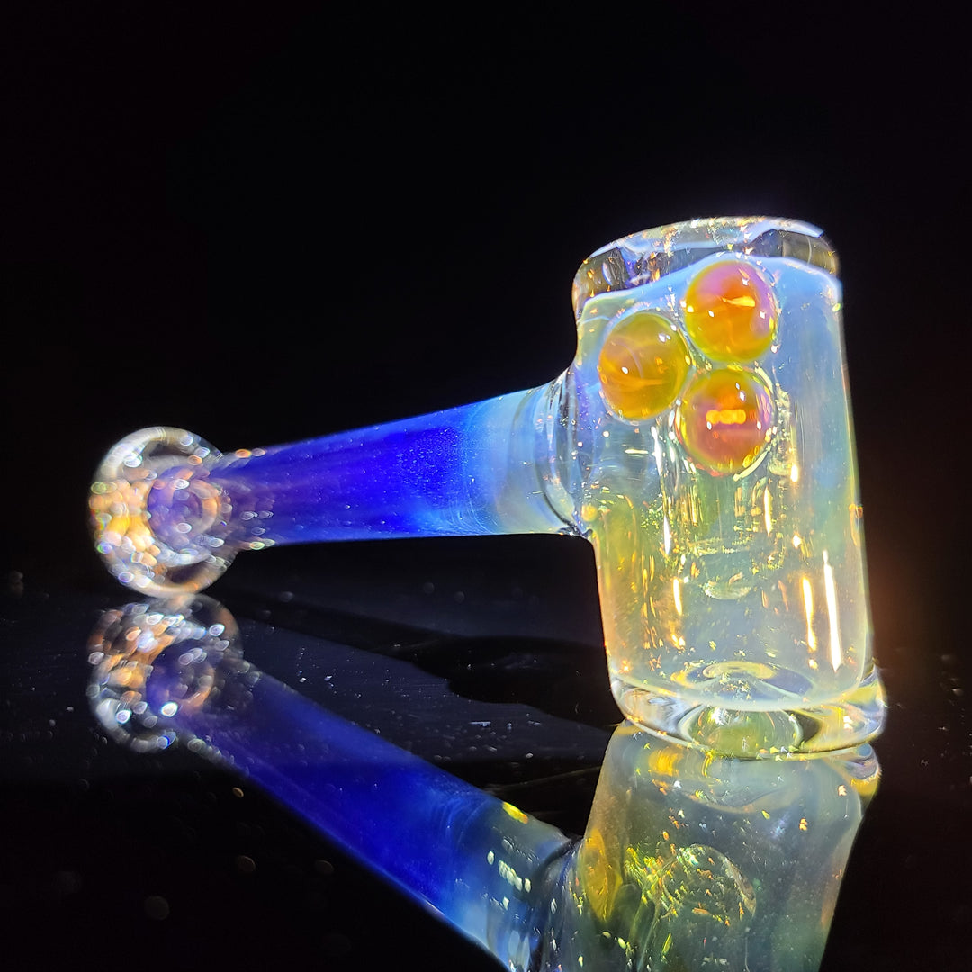 Silver Fumed Hash Hammer Glass Pipe KOP Glass   