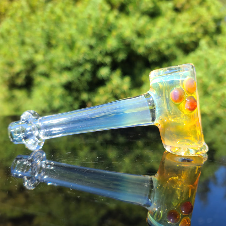 Silver Fumed Hash Hammer Glass Pipe KOP Glass   