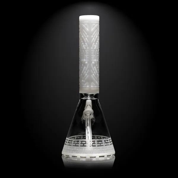 DNA Codex 14″ White Beaker Bong Glass Pipe Milkyway   