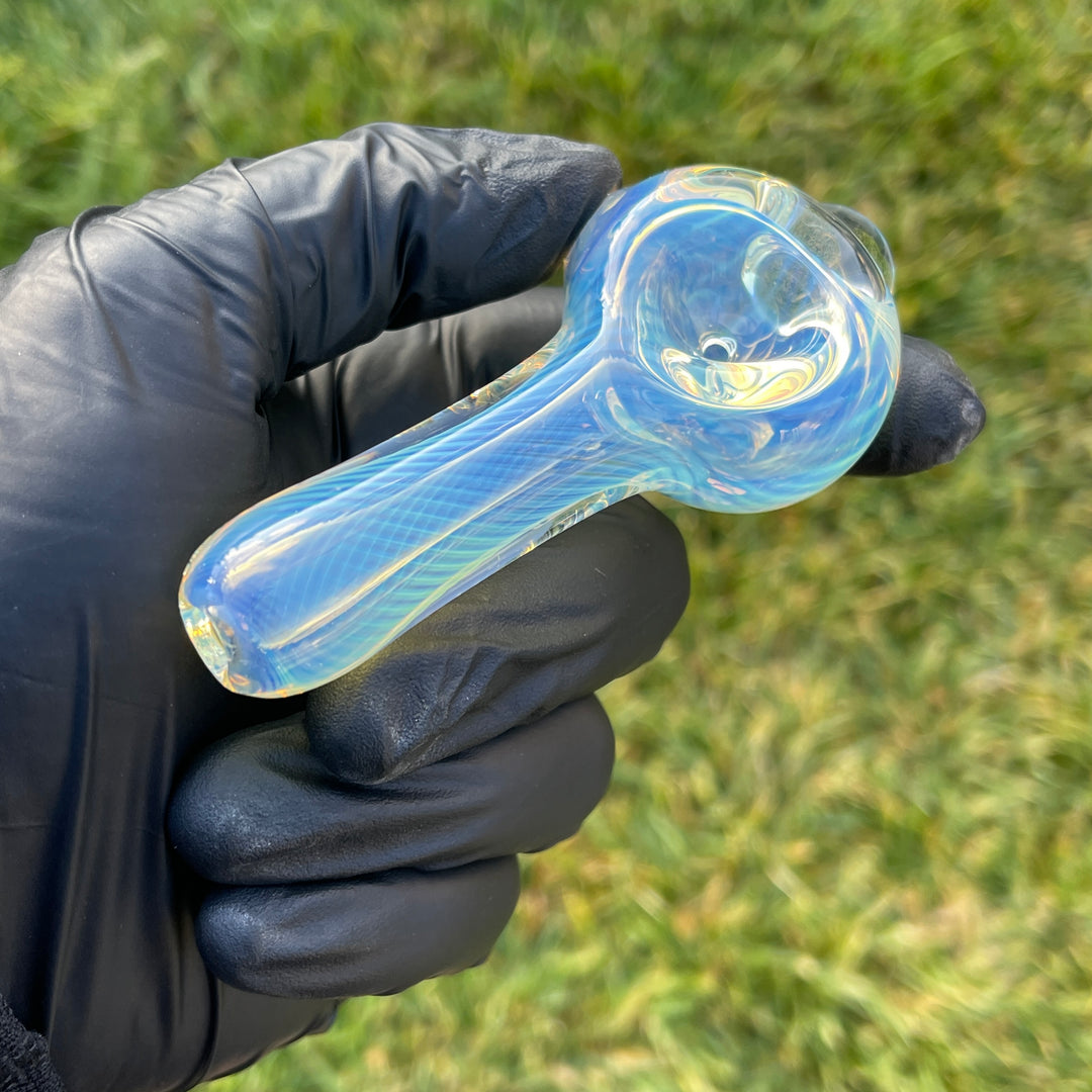 Scalloped Fumed Spoon Glass Pipe Schutz Glass   