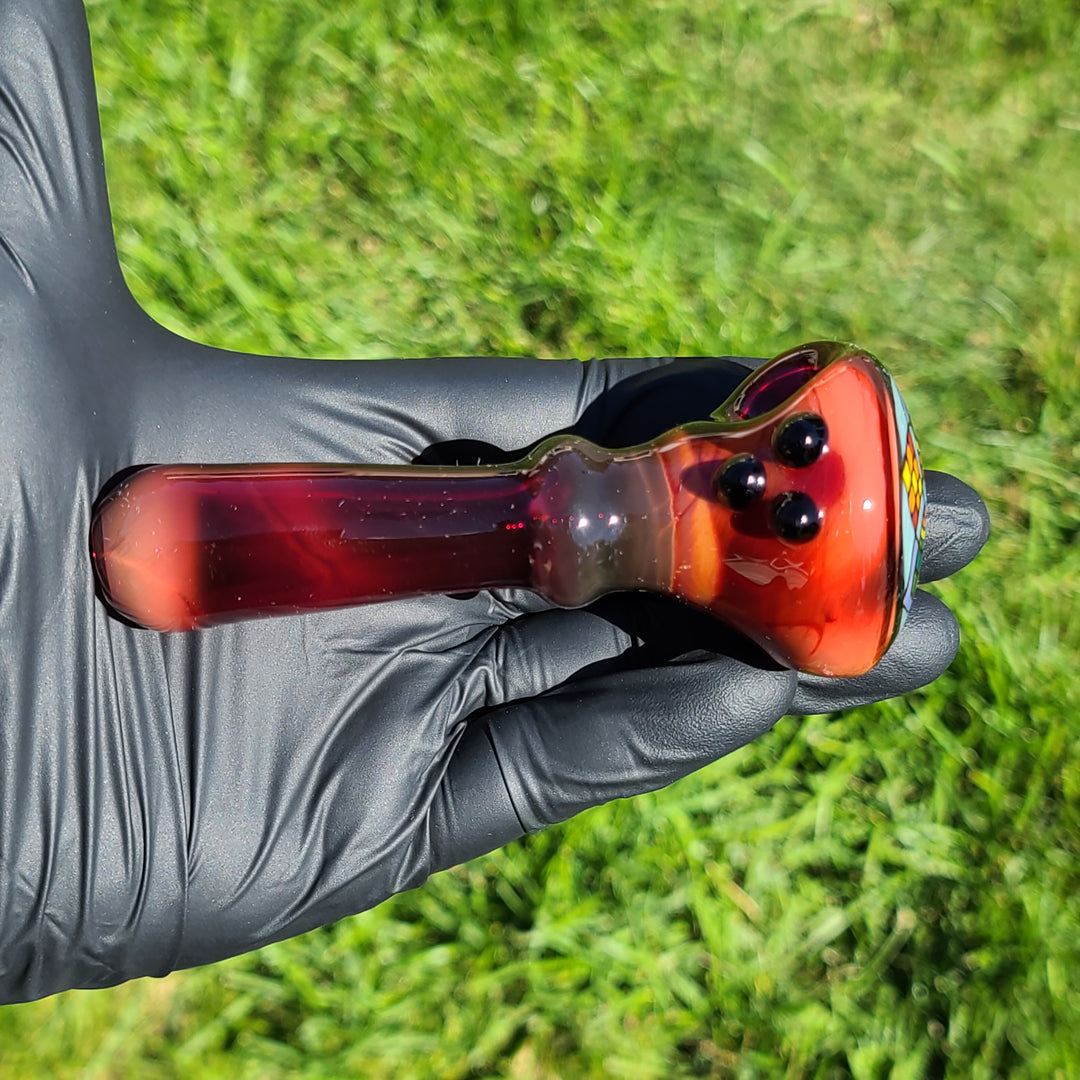 Red Filla Spoon Glass Pipe TG   