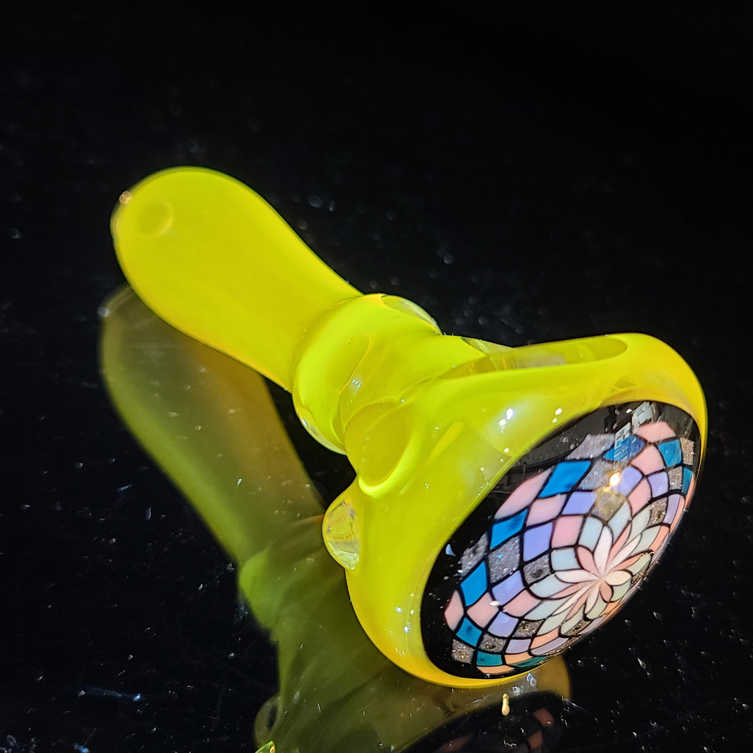 Yellow Filla Spoon Glass Pipe TG   