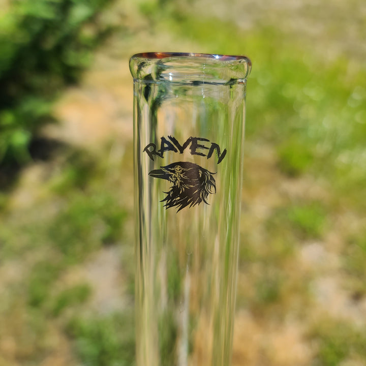 Raven Fumed Beaker Bong Glass Pipe Raven Glass   