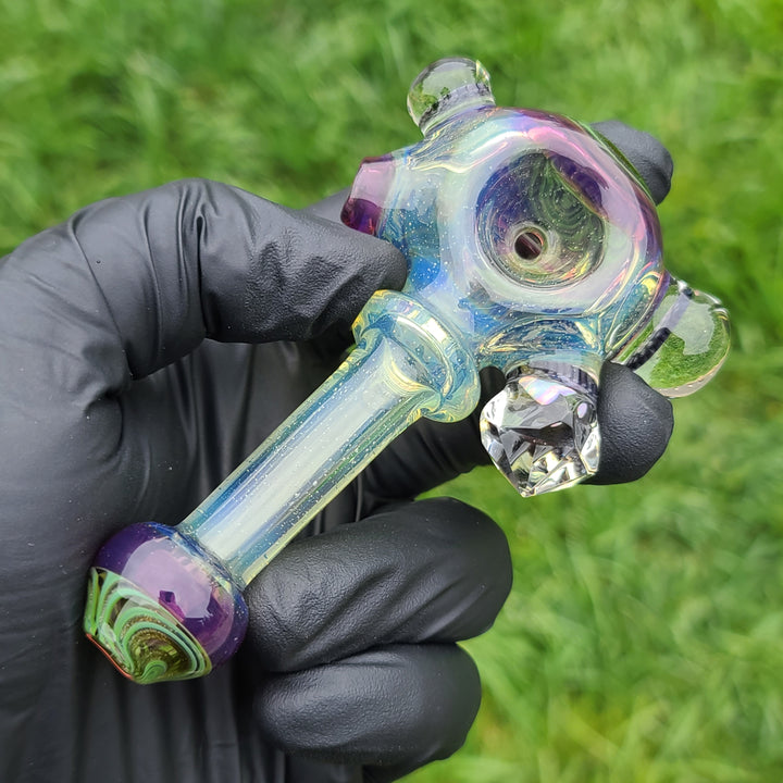 Worked Murrine Heady Spoon Glass Pipe TG   