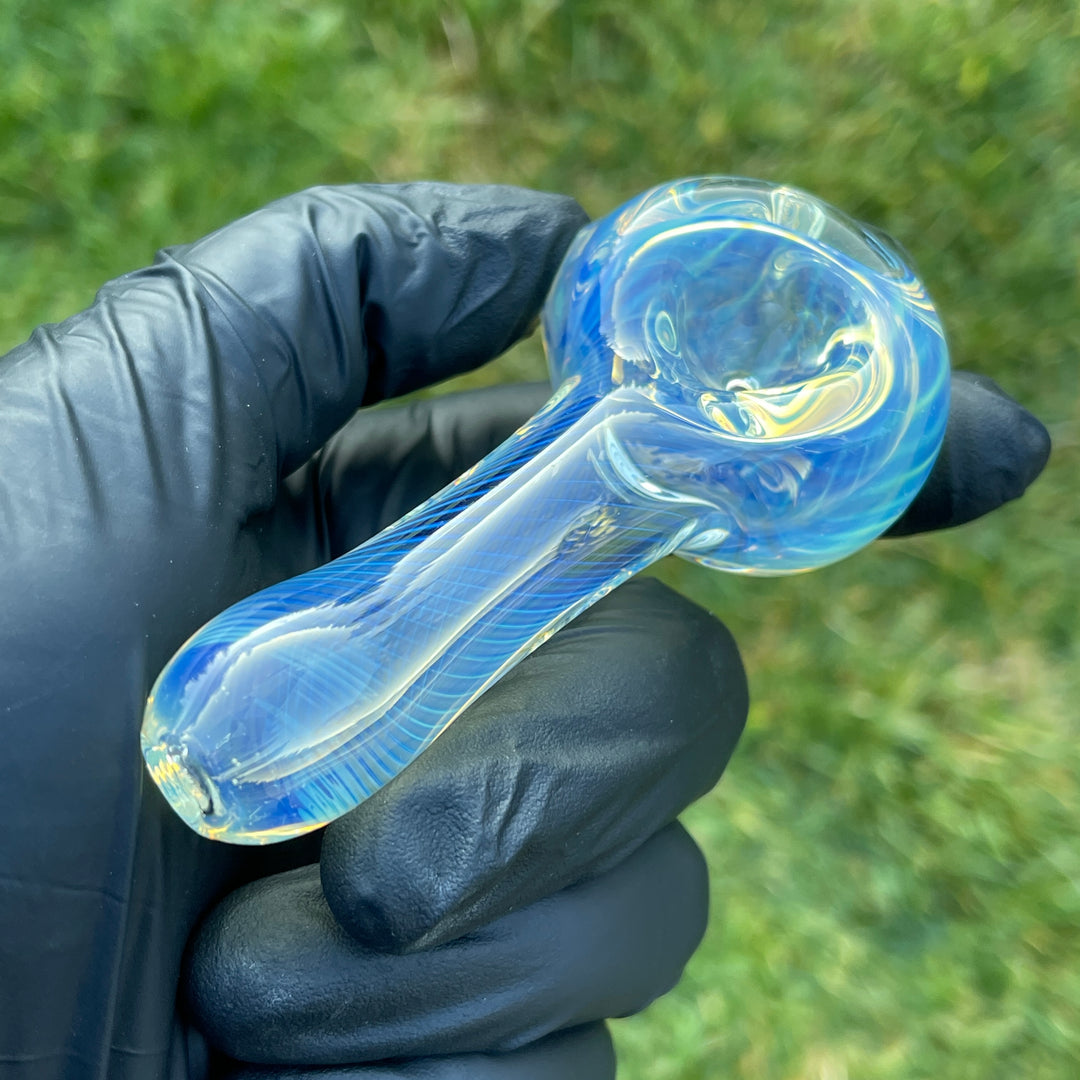 Scalloped Fumed Spoon Glass Pipe Schutz Glass   