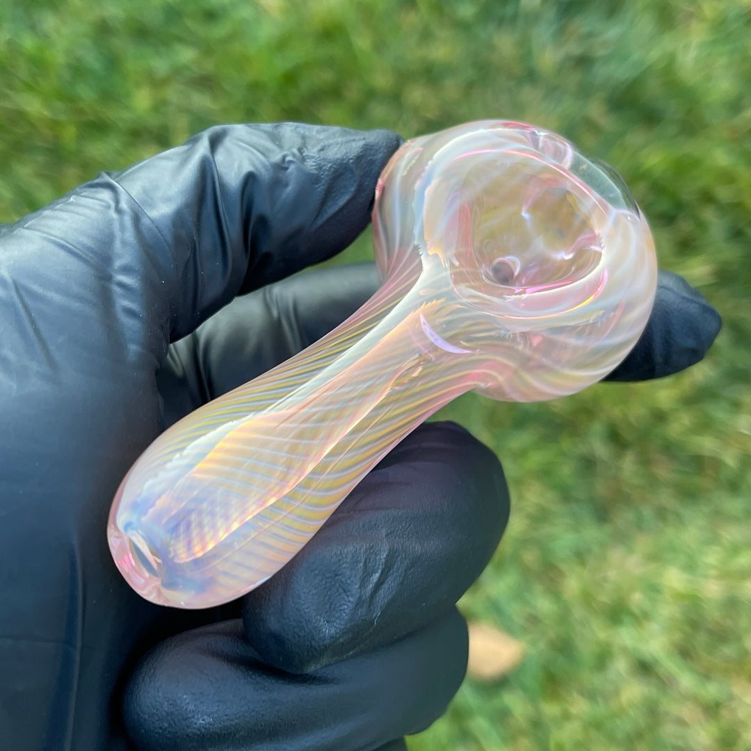 Scalloped Fumed Spoon Glass Pipe Schutz Glass   