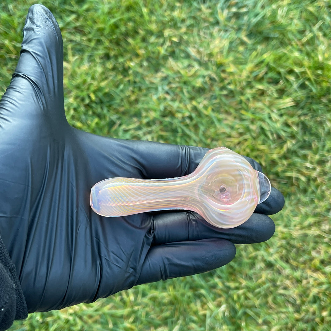 Scalloped Fumed Spoon Glass Pipe Schutz Glass   