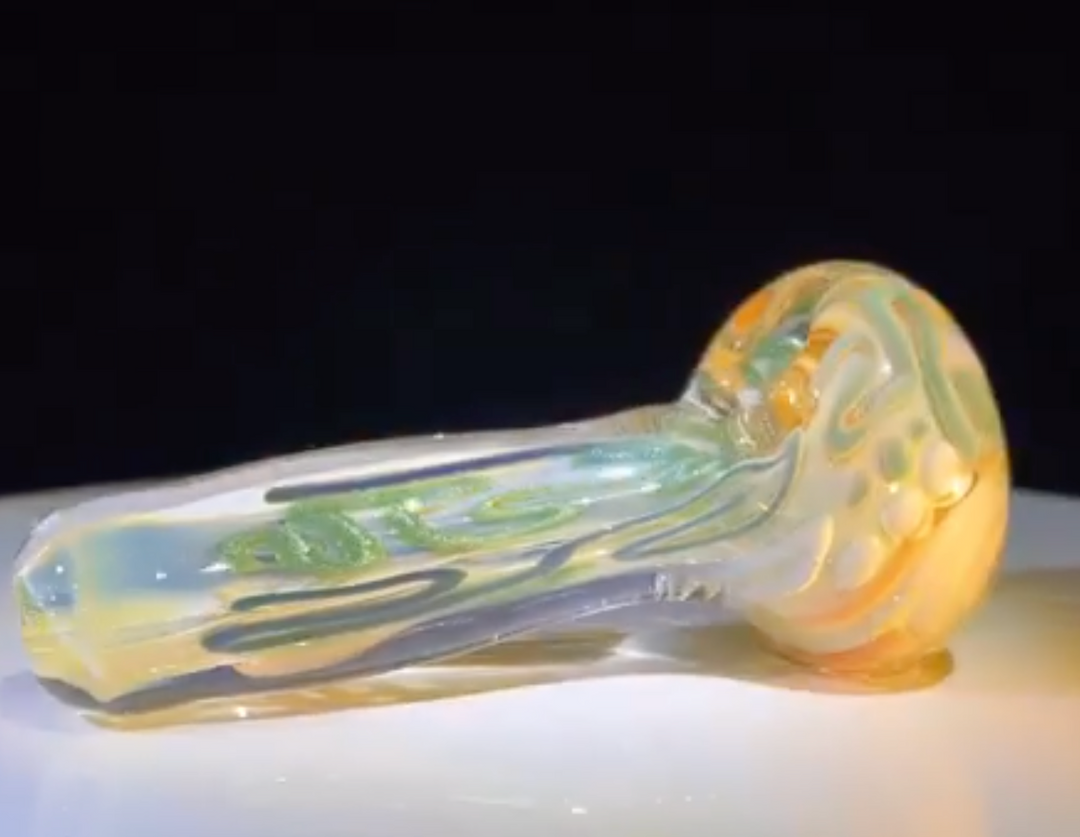 Super Inside Out Spoon Glass Pipe Tako Glass   