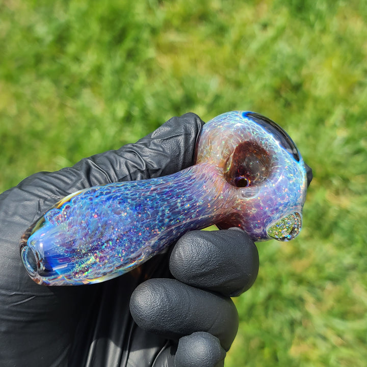 Purple Nebula Space Dust Pipe Glass Pipe Tako Glass   