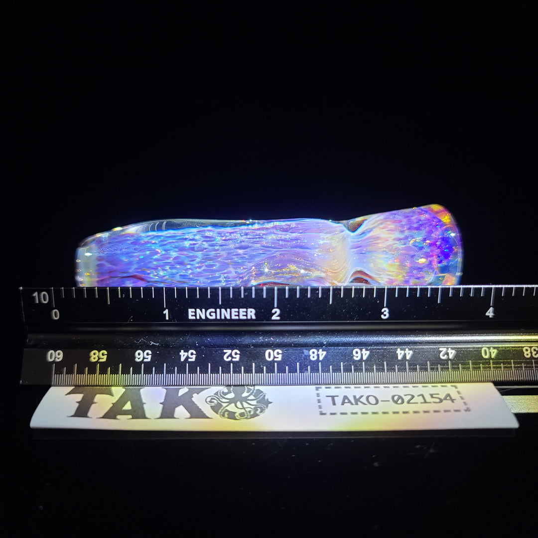 Purple Nebula Space Dust Chillum Glass Pipe Tako Glass   