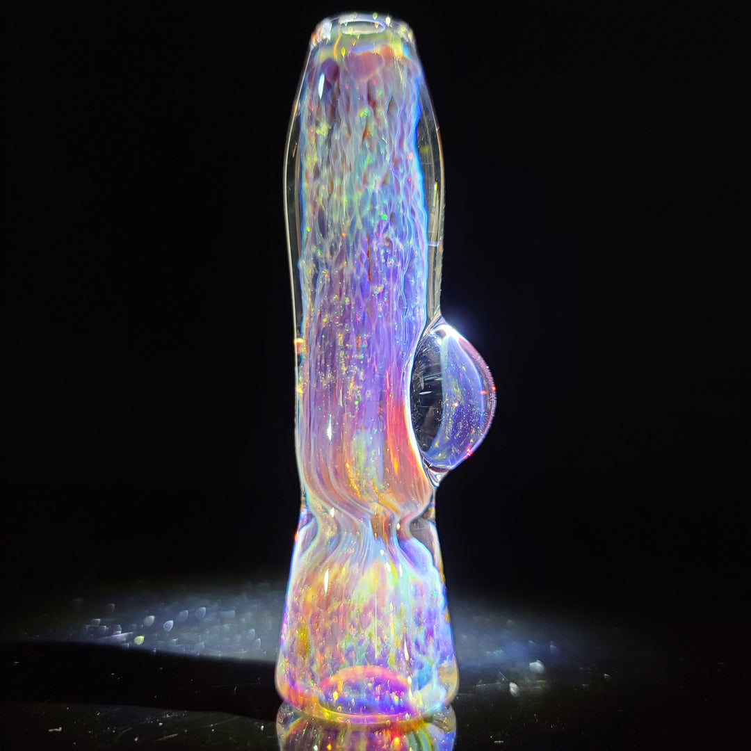 Purple Nebula Space Dust Chillum Glass Pipe Tako Glass   