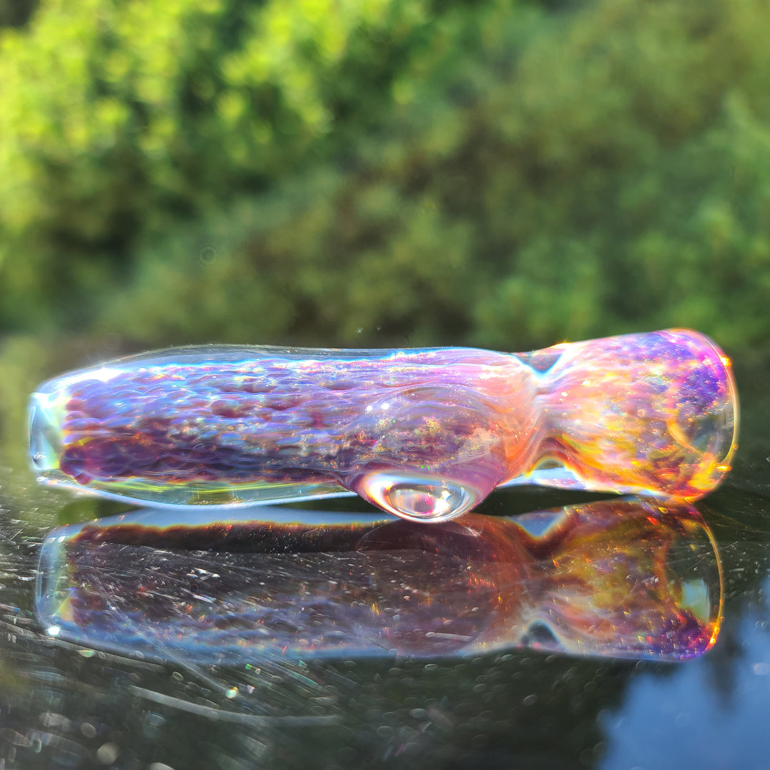 Purple Nebula Space Dust Chillum Glass Pipe Tako Glass   