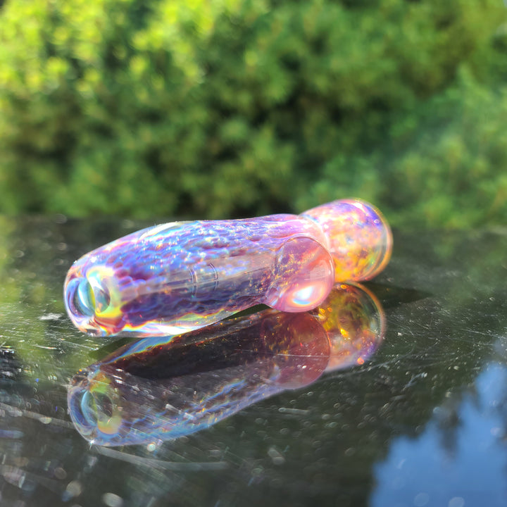 Purple Nebula Space Dust Chillum Glass Pipe Tako Glass   