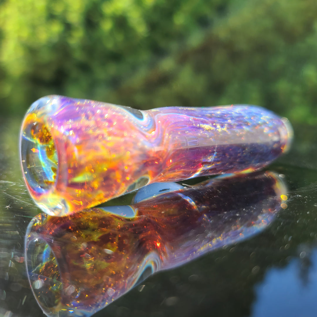 Purple Nebula Space Dust Chillum Glass Pipe Tako Glass   