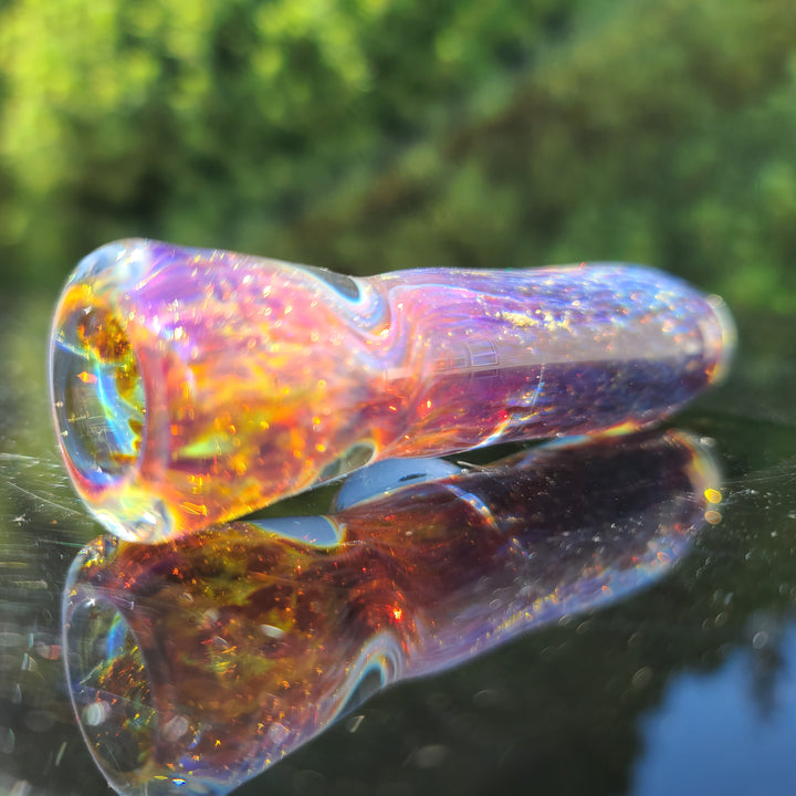 Purple Nebula Space Dust Chillum Glass Pipe Tako Glass   