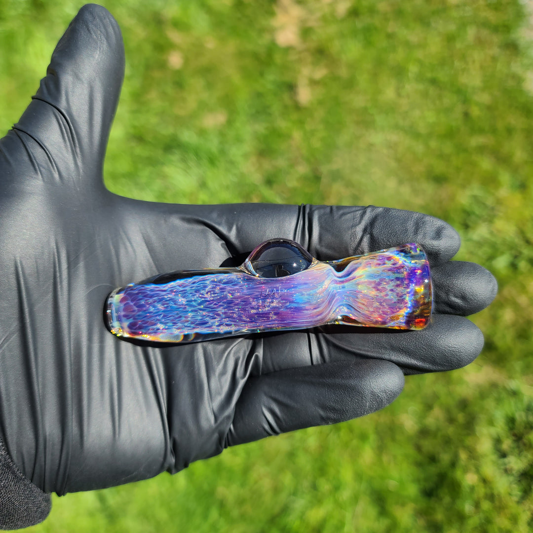 Purple Nebula Space Dust Chillum Glass Pipe Tako Glass   